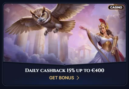 daily cashback 15% up to 400 euro